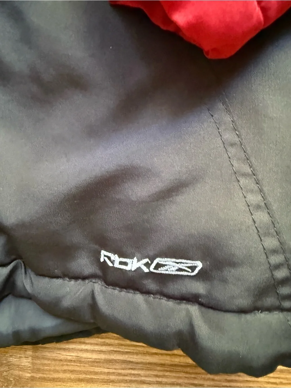 Reebok Red, Black and White Colorblock Kids Puffer Jacket